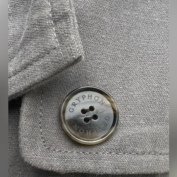 Gryphon New York Grey Hoodie Trench Coat Small Excellent used Condition - Picture 8 of 16